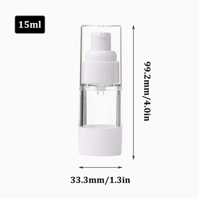 البلاستيك PP 15ml الأبيض مضخة الرش زجاجة التعبئة والتغليف مستحضرات التجميل