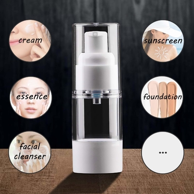 البلاستيك PP 15ml الأبيض مضخة الرش زجاجة التعبئة والتغليف مستحضرات التجميل