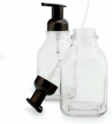 زجاجات مضخة غسول LinDeer Black PET 500ml شفافة