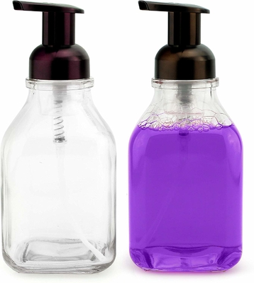 زجاجات مضخة غسول LinDeer Black PET 500ml شفافة